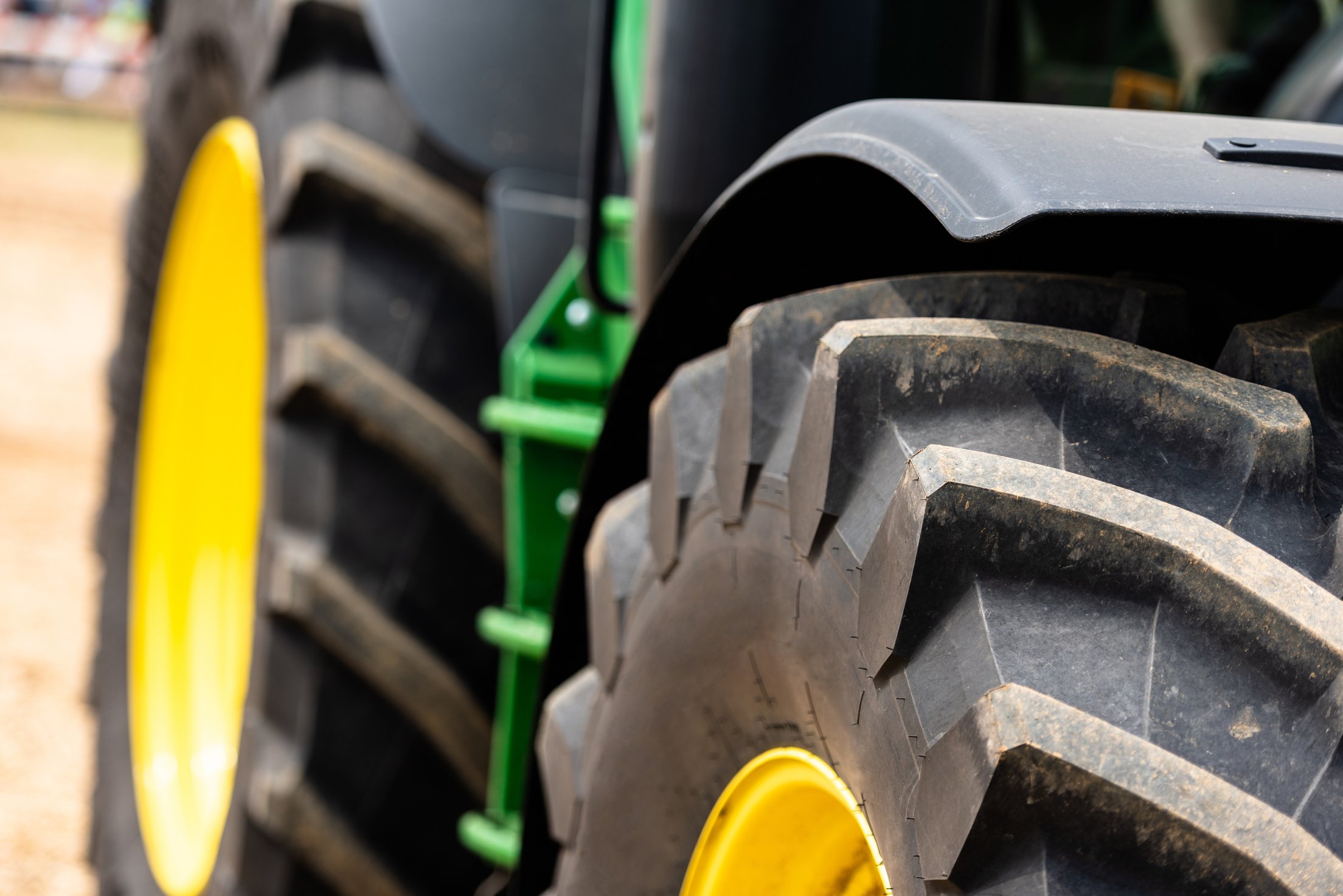 Tractor Plowing Field